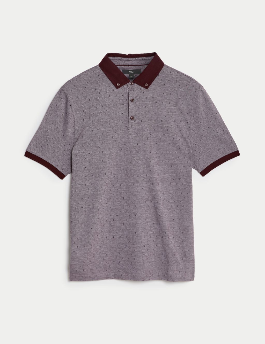 Pure Cotton Jacquard Polo Shirt image 2