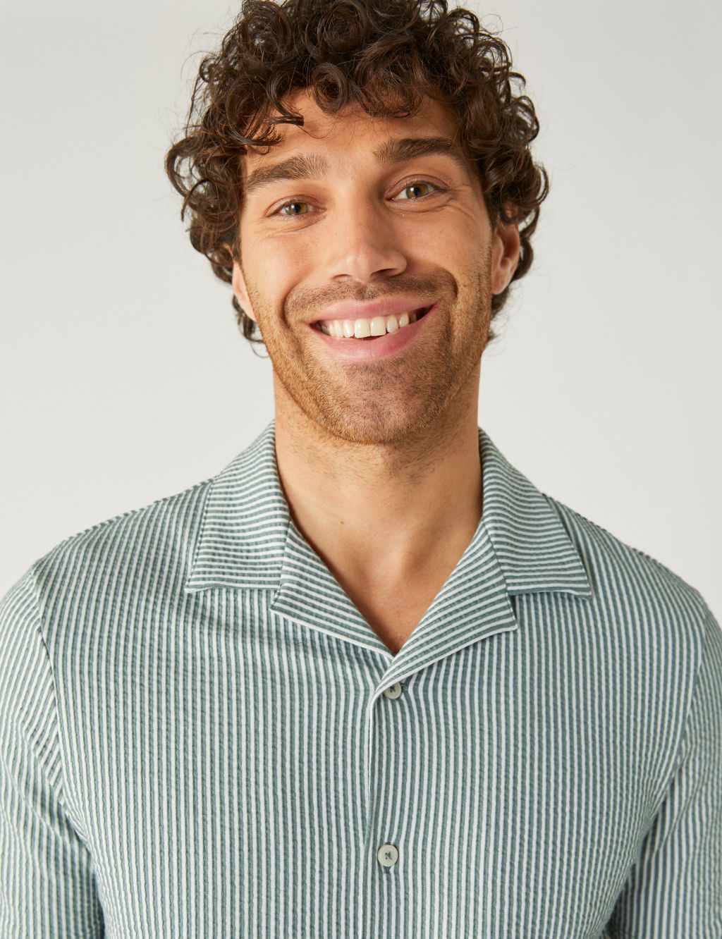 Cotton Rich Jersey Striped Polo Shirt image 1