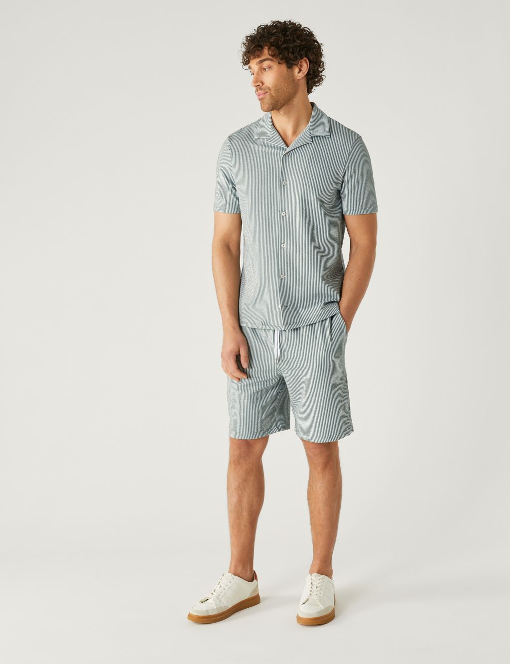Cotton Rich Jersey Striped Polo Shirt image 2