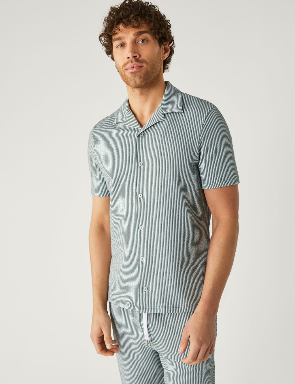 Cotton Rich Jersey Striped Polo Shirt image 3
