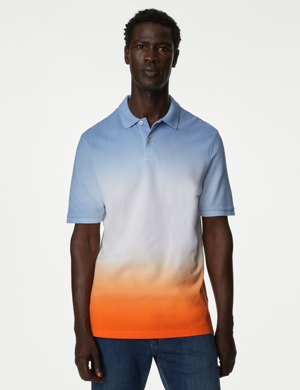 Pure Cotton Ombre Pique Polo Shirt image 2