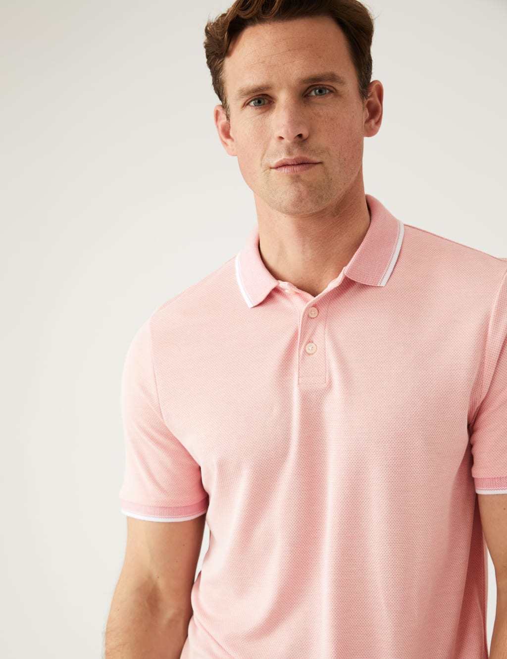 Modal Rich Tipped Collar Polo Shirt image 2