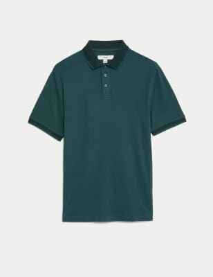 Modal Rich Tipped Collar Polo Shirt