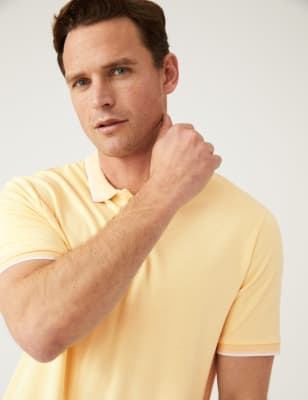 Modal Rich Tipped Collar Polo Shirt