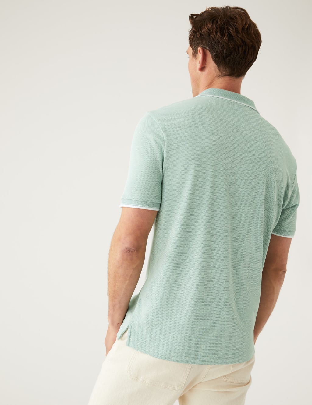 Modal Rich Tipped Collar Polo Shirt image 6