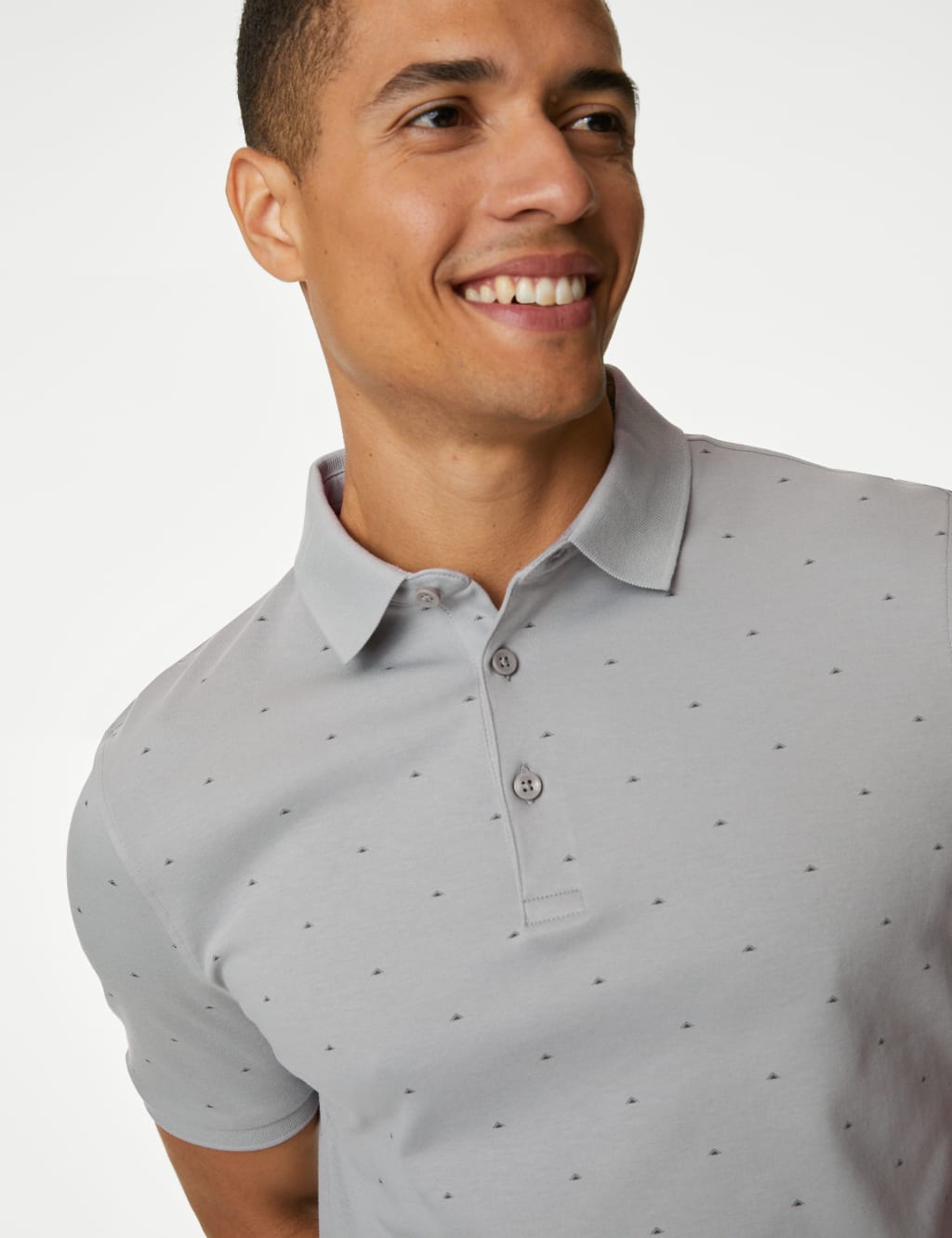 Grey polo shirt deals