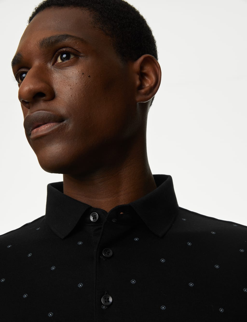 Pure Cotton Geometric Print Polo Shirt image 4