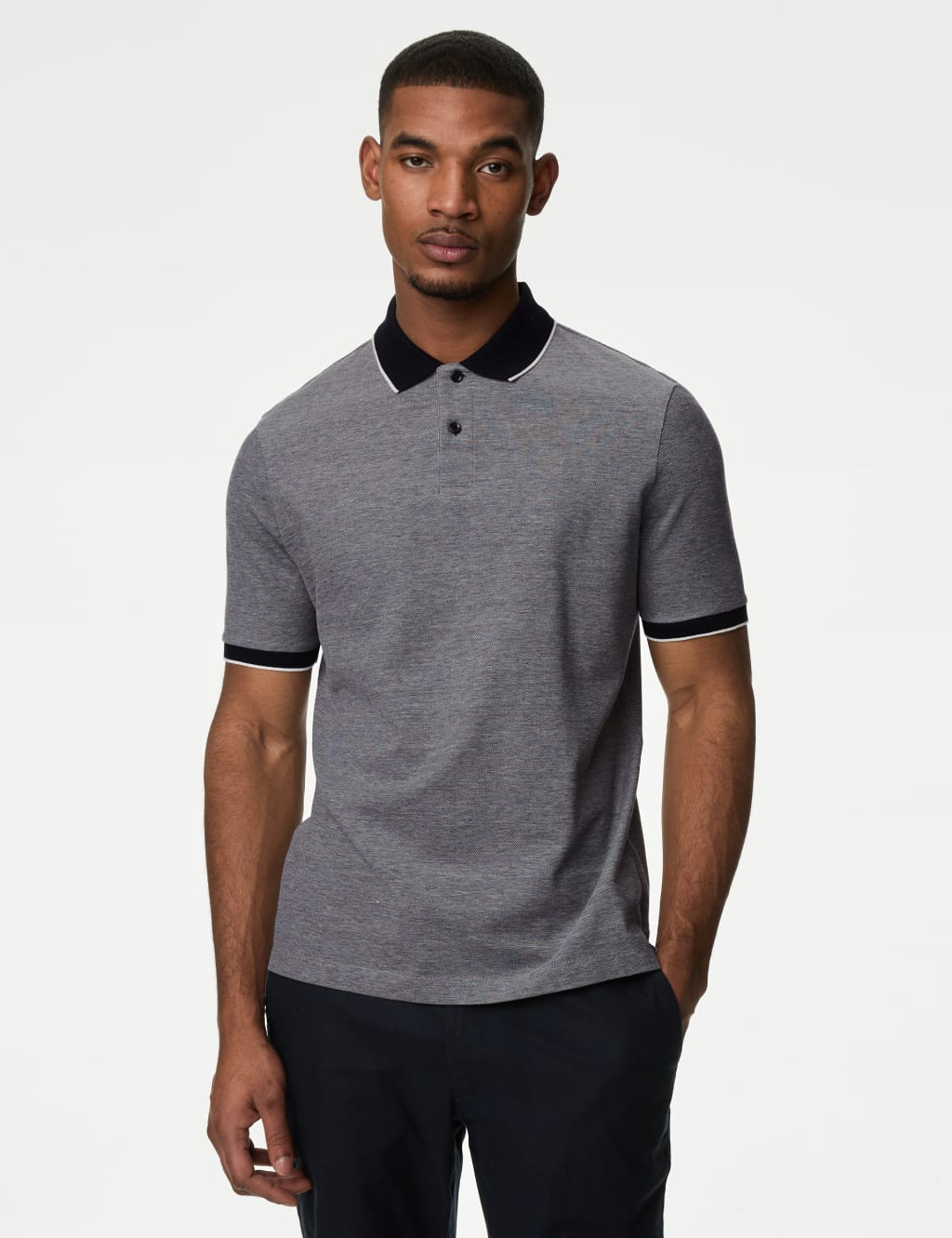 Marks and spencer men's short sleeve polo shirts hotsell