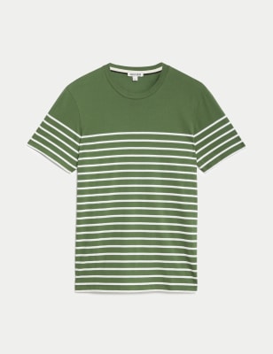Pure Cotton Striped T-Shirt