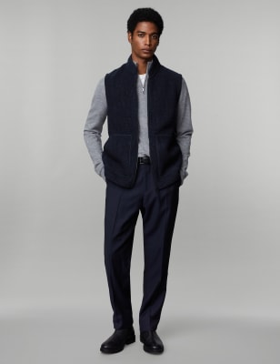 

JAEGER Chaleco de lanaMens - Navy, Navy
