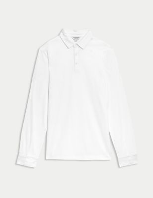 Pure Supima® Cotton Long Sleeve Polo Shirt
