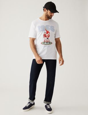 Mens M&S Collection Men's Pure Cotton England Subbuteo™ T-Shirt - White