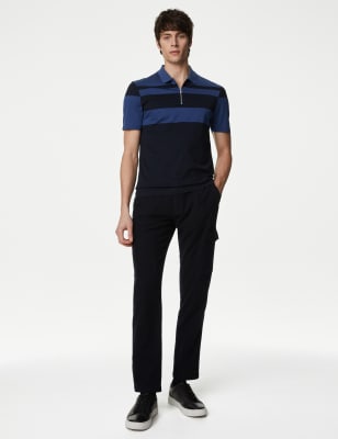 Pure Supima® Cotton Striped Polo Shirt