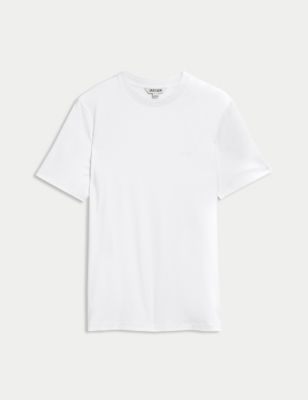 

JAEGER Mens Pure Cotton T-Shirt - White, White