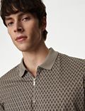 Bedrucktes Poloshirt aus reiner Supima®-Baumwolle
