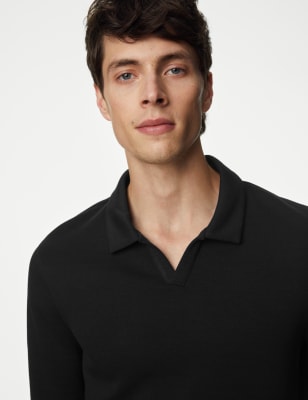 

Mens Autograph Langarm-Sweatshirt aus Baumwollmischgewebe - Black, Black
