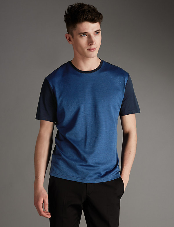 Supima® Cotton Geometric Print T-Shirt - SE