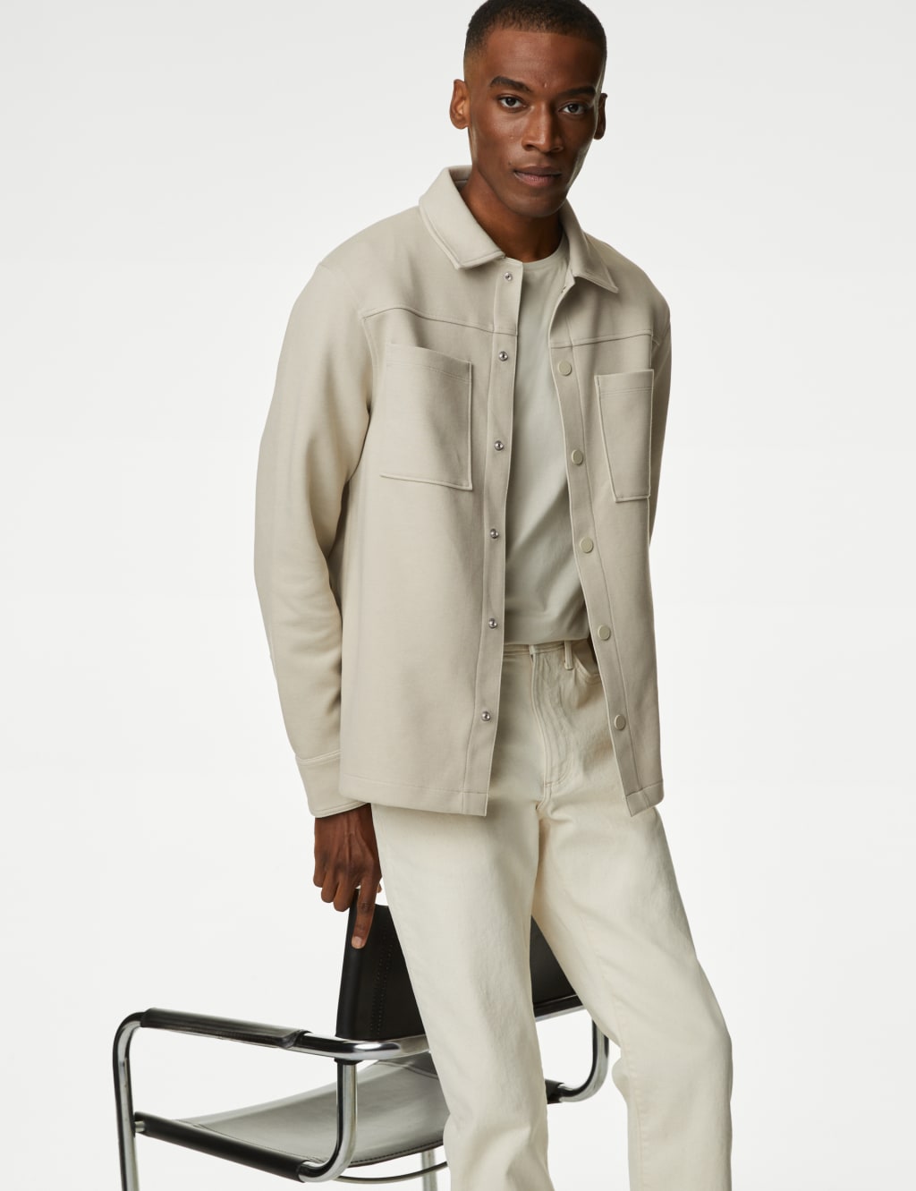 Beige men store shirt