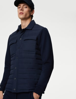 

Mens Autograph Quilted Overshirt - Dark Navy, Dark Navy