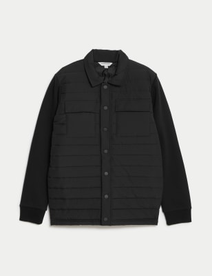 

Mens Autograph Quilted Overshirt - Black, Black