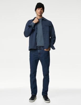 Cotton Rich Textured Overshirt - PT