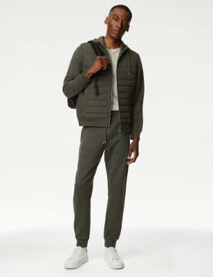 

Mens Autograph Quilted Hoodie - Dark Khaki, Dark Khaki