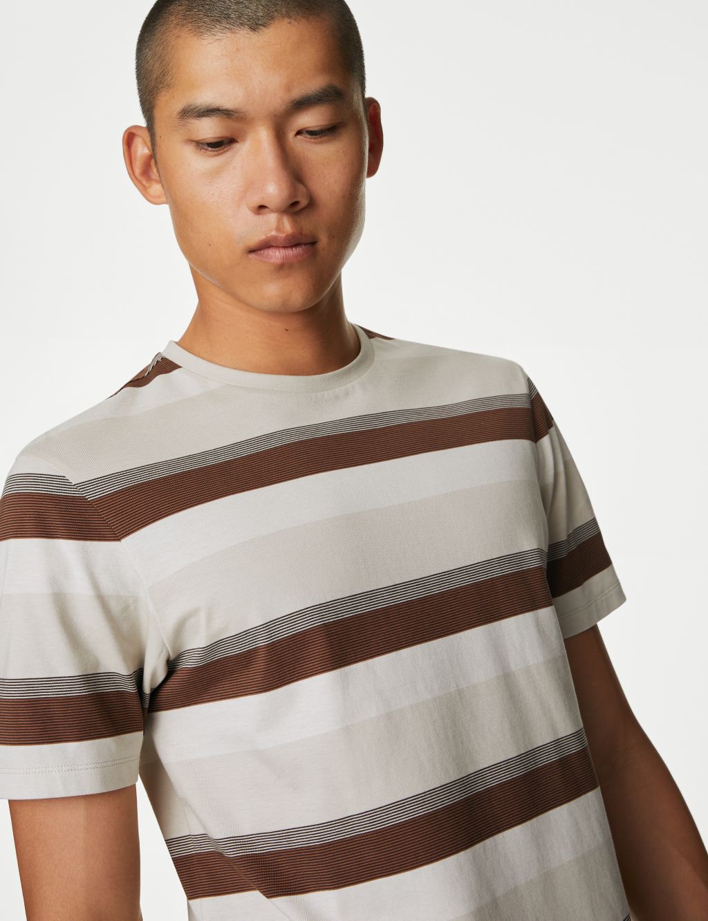 Pure Cotton Striped T-Shirt image 3