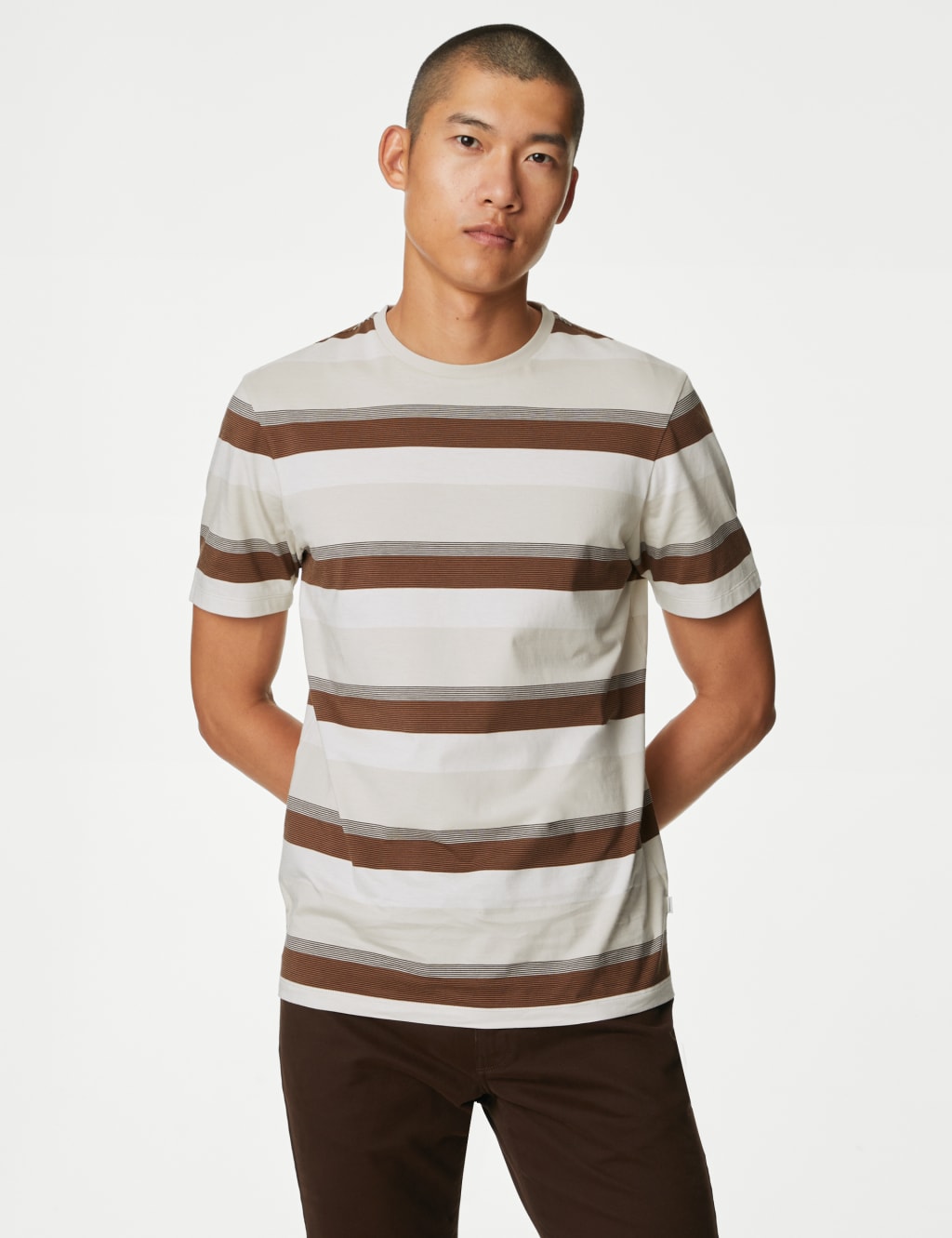 Pure Cotton Striped T-Shirt image 4
