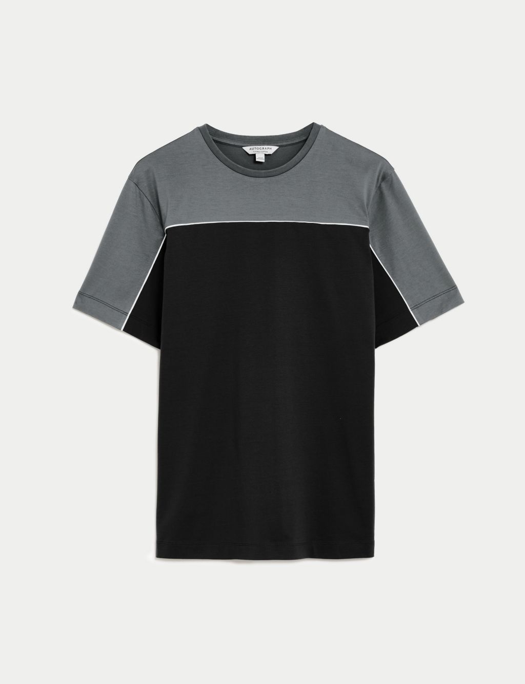 Pure Supima® CottonColour Block T-Shirt image 2