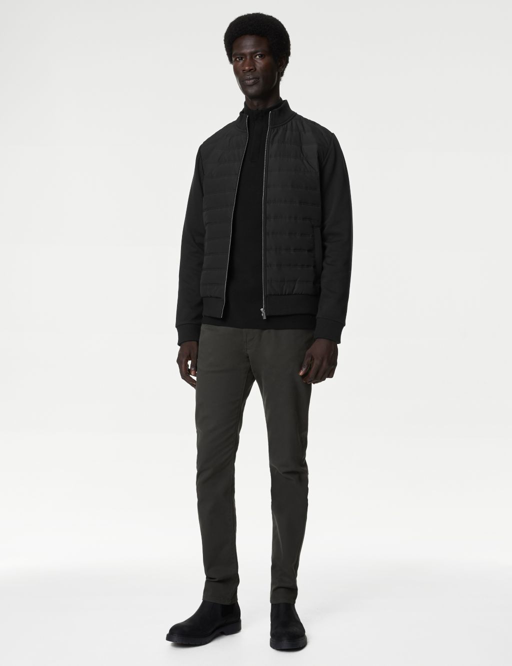 Quilted Bomber Jacket image 1