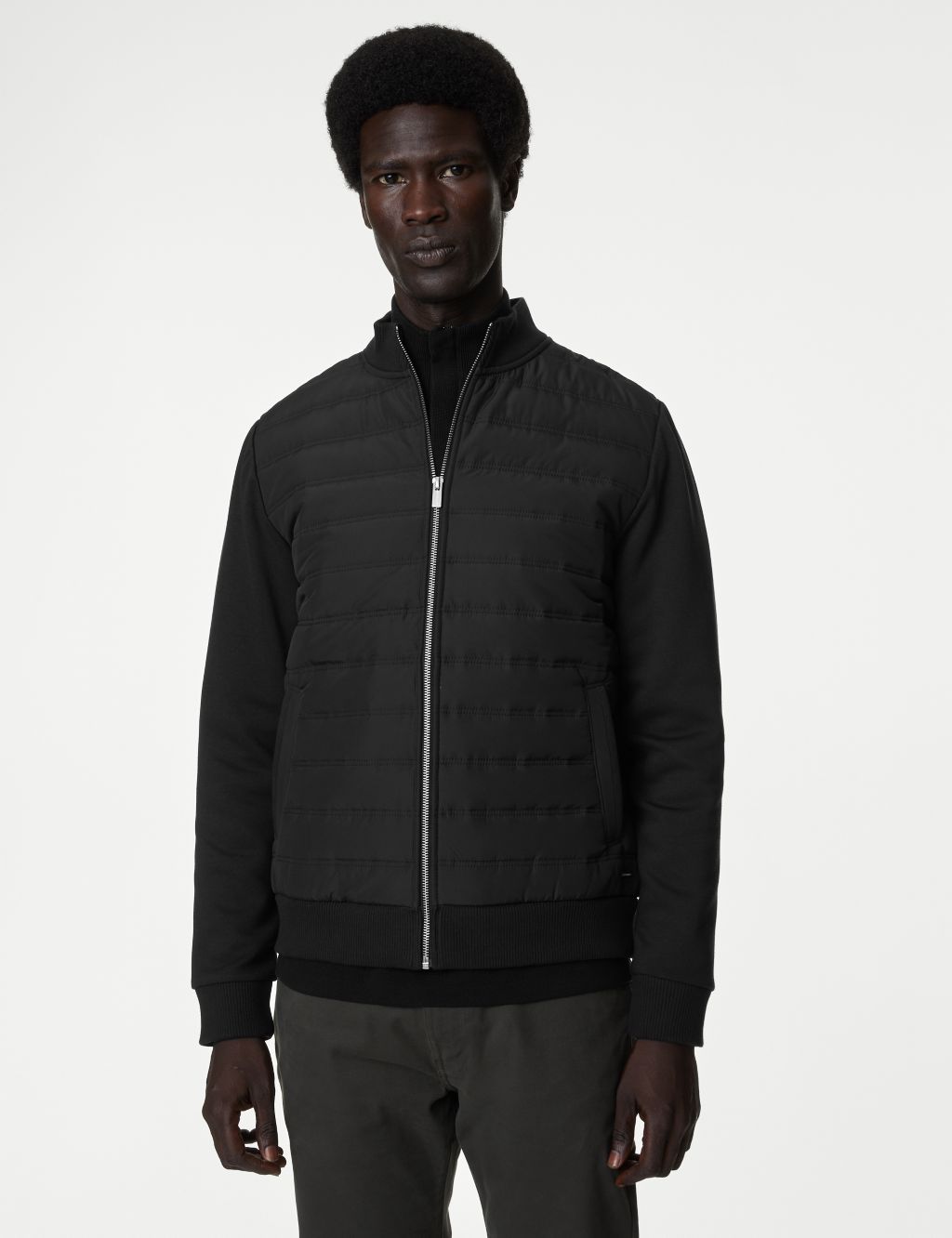 Quilted Bomber Jacket image 3