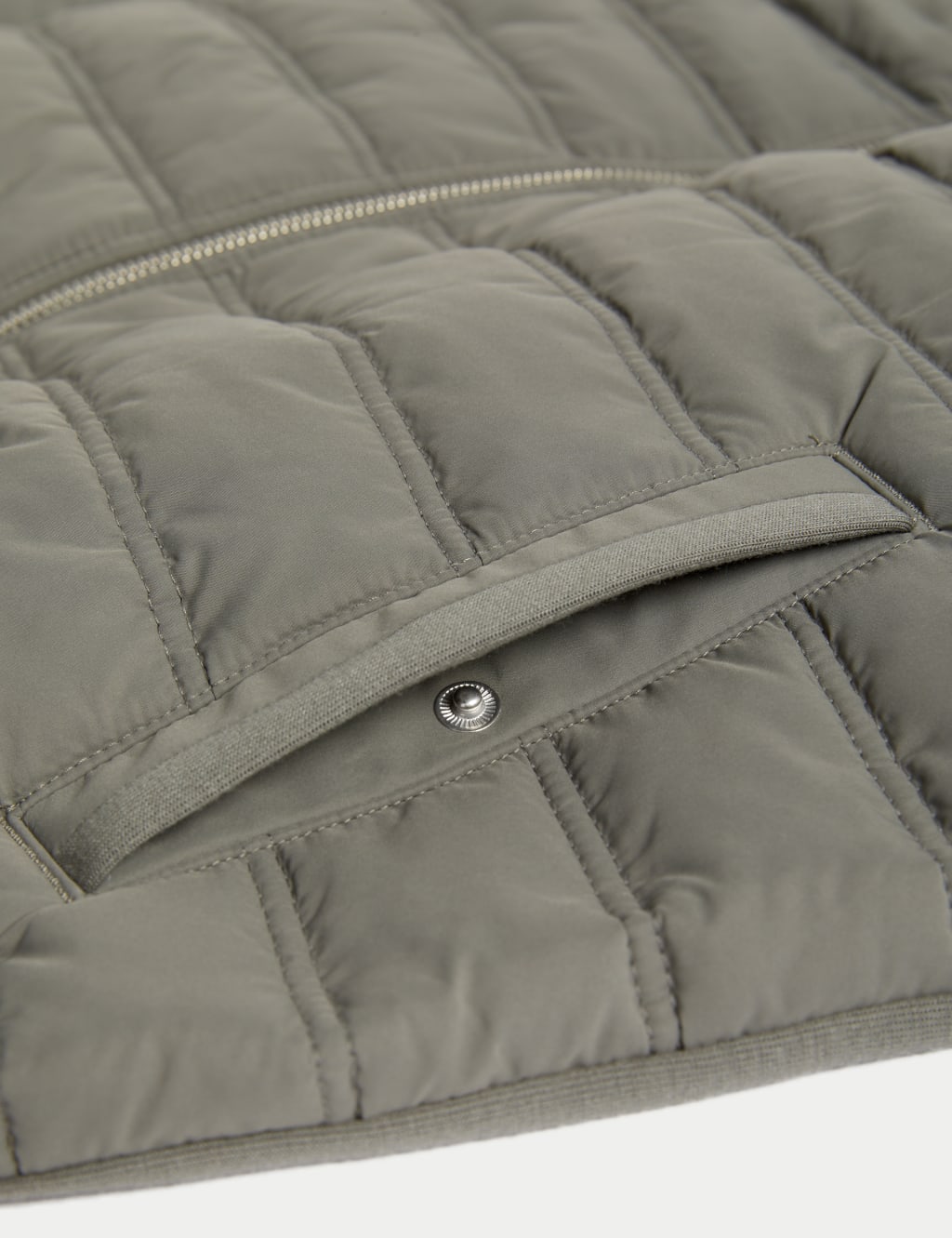 Cotton Blend Zip Up Gilet image 6