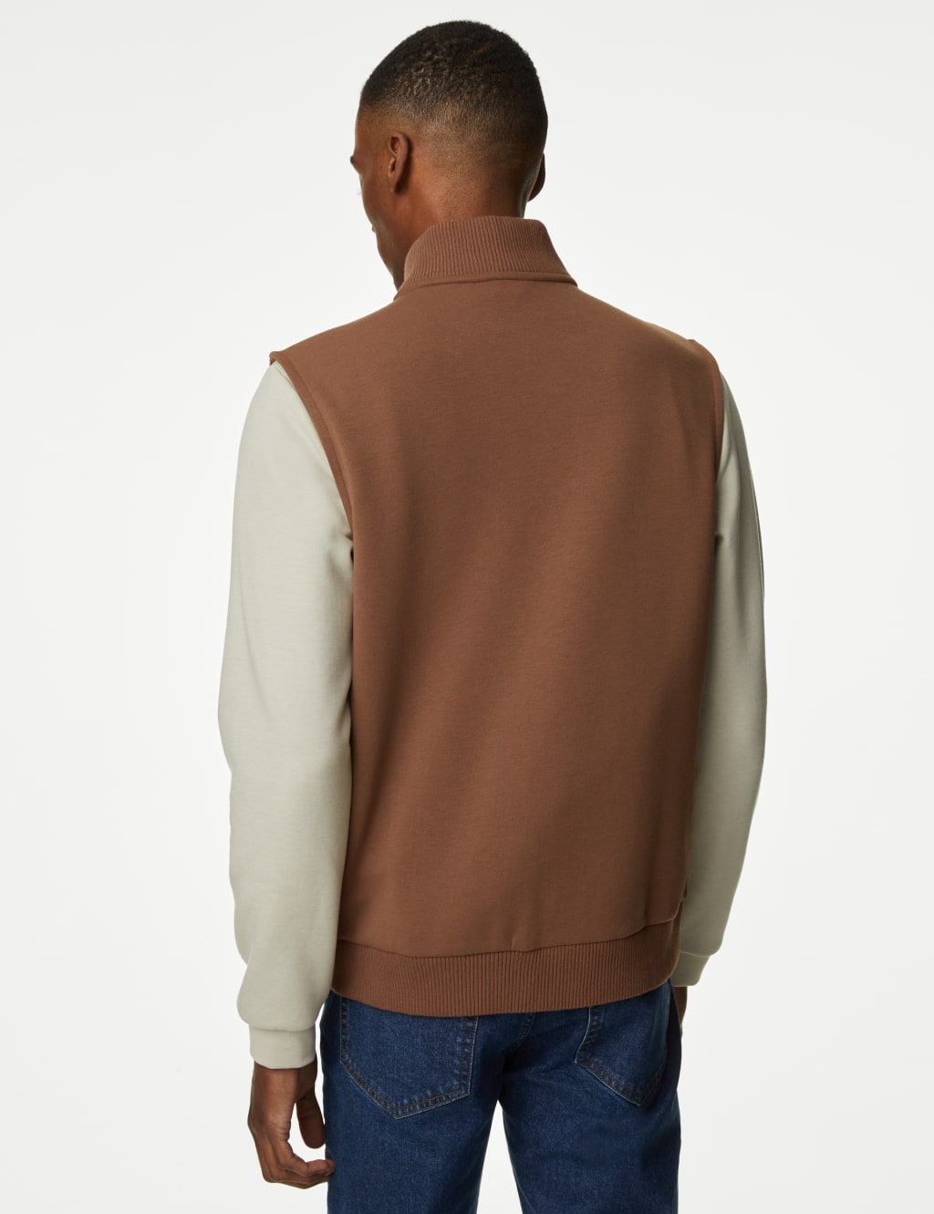 Cotton Blend Zip Up Gilet image 5