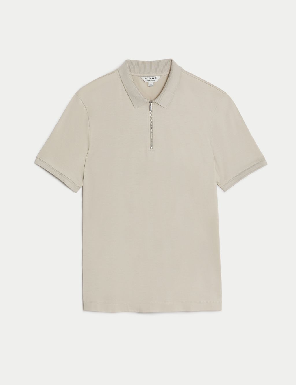 Pure Supima® Cotton Half Zip Polo Shirt image 2