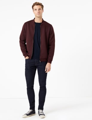 Veste de baseball en coton Supima&reg; &agrave; motif jacquard