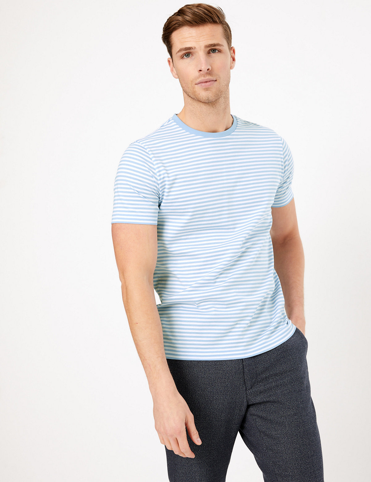 Premium Cotton Striped T-Shirt