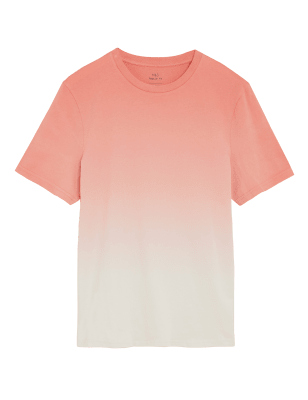 

Mens M&S Collection Ombre-T-Shirt aus reiner Baumwolle - Orange, Orange