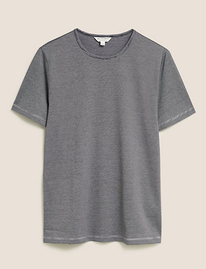 Premium Pure Cotton Striped T-Shirt