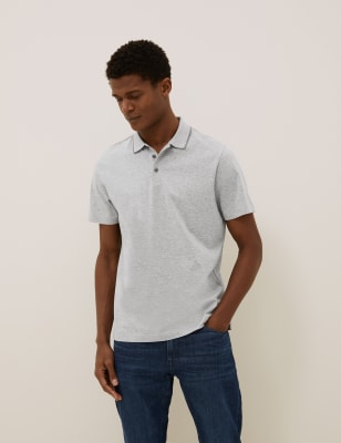  Polo en coton de première qualité - Silver Grey