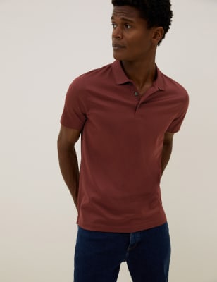 

Mens Autograph Pure Cotton Polo Shirt - Burgundy, Burgundy