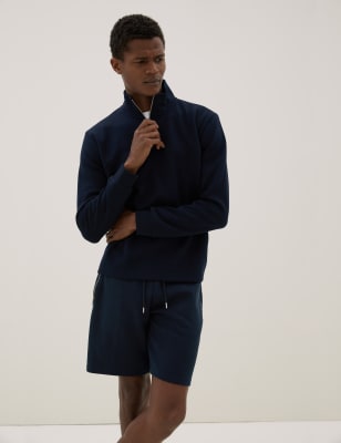 

Mens Autograph Cotton Rich Drawstring Zip Pocket Shorts - Dark Navy, Dark Navy