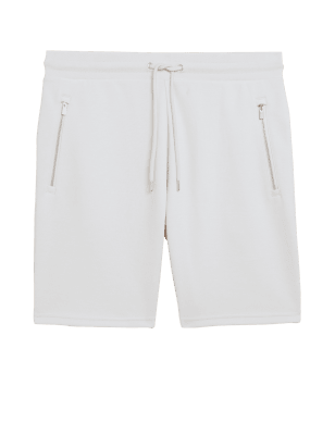 

Mens Autograph Cotton Rich Drawstring Zip Pocket Shorts - Light Natural, Light Natural