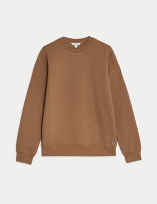 Cotton Rich Textured Crewneck Sweatshirt