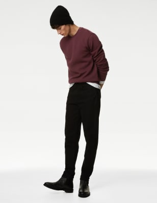 

Mens Autograph Cotton Rich Textured Crewneck Sweatshirt - Dark Claret, Dark Claret