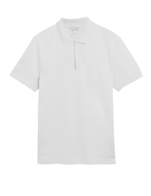 

Autograph Polo ajustado de algodónMens - Light Natural, Light Natural