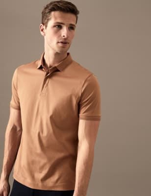 

Mens Autograph Pure Supima® Cotton Polo Shirt - Soft Bronze, Soft Bronze
