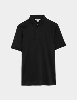 Autograph Mens Pure Supima® Cotton Polo Shirt - LLNG - Black, Black,White,Dark Navy,Dark Grape,F