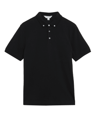 

Mens Autograph Schmal geschnittenes Poloshirt aus hochwertiger Baumwolle - Black, Black