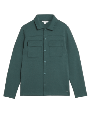 

Mens Autograph Cotton Blend Overshirt - Dark Green, Dark Green