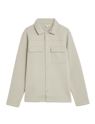 

Mens Autograph Cotton Blend Overshirt - Stone, Stone